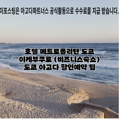 호텔 메트로폴리탄 도쿄 이케부쿠로 (비즈니스숙소) 도쿄 아고다 할인예약 팁