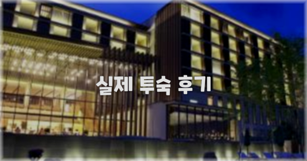 💬 실제 투숙 후기